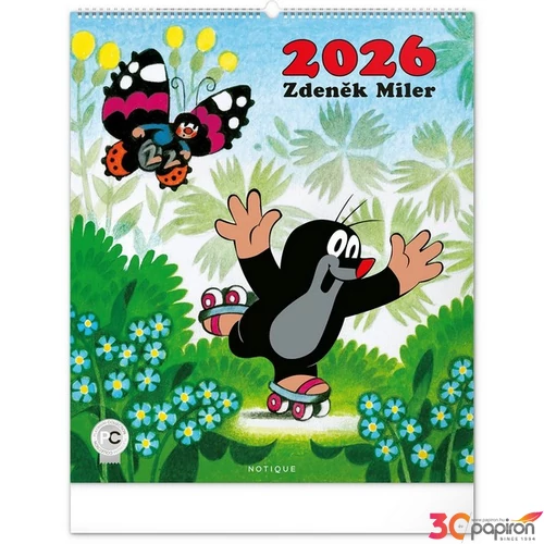 Falinaptár 2026 The Little Mole spirálos 48×56cm Realsystem 2026 kollekció!