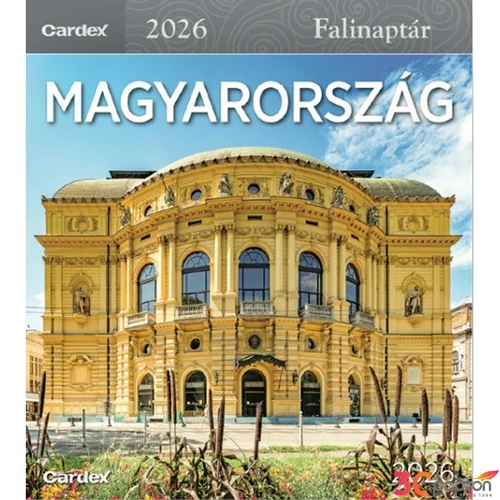 Falinaptár nagy lemezes 2026 Magyarország, 30x30cm Cardex