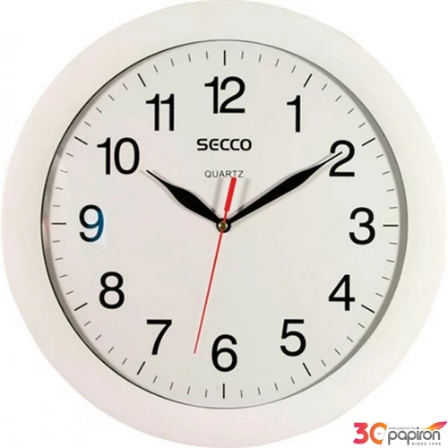 Falióra, 30 cm, SECCO fehér keretes