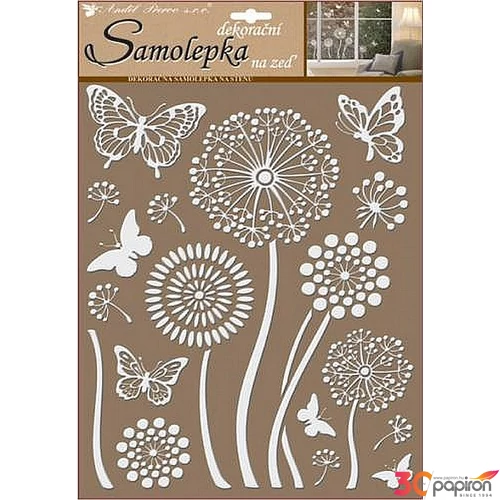 Falmatrica szobadekor Samolepka, virágok és pillangók WD009/10190