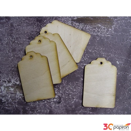 Fatábla felirat, Fa figura scrapbook tábla 5.5cmx8cmx3mm 5db/cs