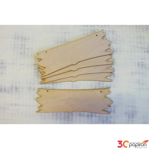 Fatábla felirat, Fa figura tábla kőkorszaki 20cmx6cmx3mm 5db/cs