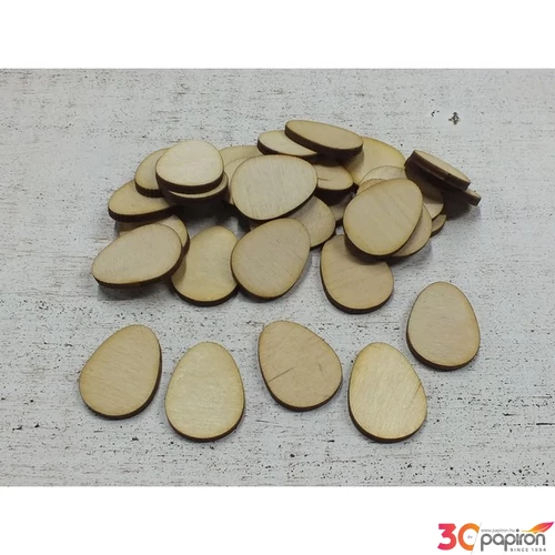 Fatábla felirat, Fa figura tojás 3cmx3mm 30db/cs