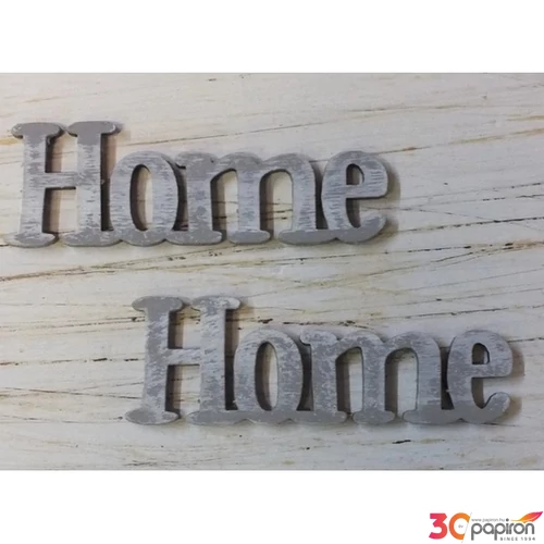 Fatábla felirat Home koptatott szürke 2db/cs