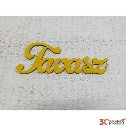 Fatábla felirat Tavasz" sárga 15cm