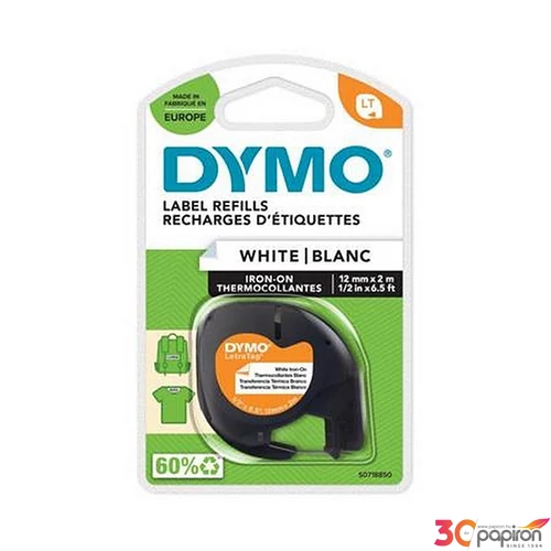 Feliratozó szalag Dymo 12mmx2m DYMO S0718860 fehér-fekete Feliratozógéphez szalagok