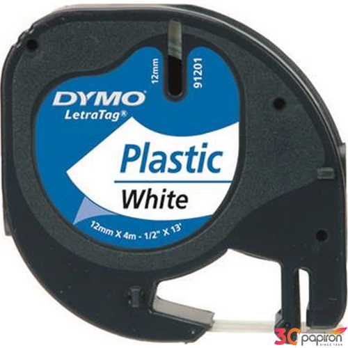 Feliratozó szalag Dymo 12mmx4m DYMO S0721660 Plastic White / fehér Feliratozógéphez szalagok