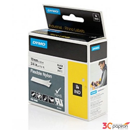 Feliratozó szalag Dymo Rhino vinyl 12mmx3,5m fehér-fekete S0718100 DYMO S0718100/18488