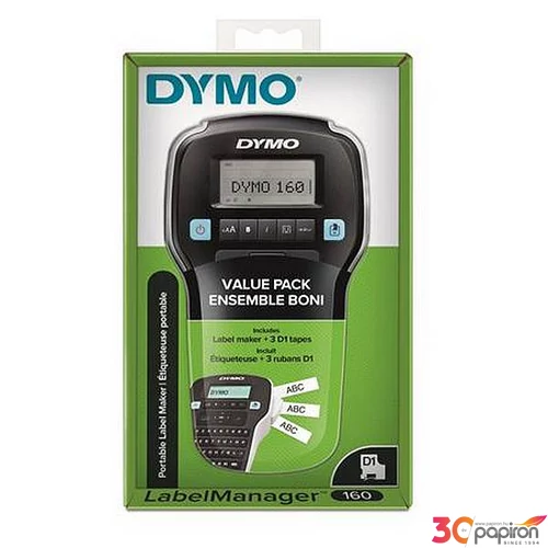 Feliratozógép elektromos DYMO "LM 160", fekete, + 3 db D1 szalag Irodai kisgépek