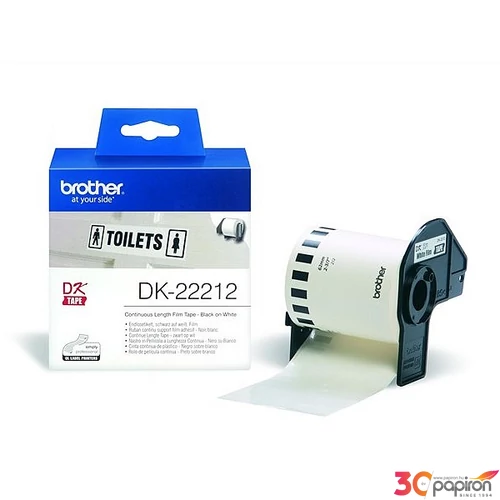 Feliratozógép filmszalag QL nyomtatókhoz 62mmx15.24m BROTHER fehér