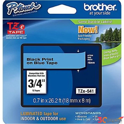 Feliratozógép szalag Brother BROTHER TZE-541 kék-fekete 18mmx8m BROTHER Feliratozógéphez szalagok