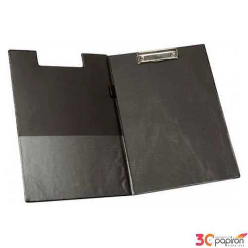 Felírótábla A4 Q Connect fedeles PVC zsebbel tolltartóval fekete
