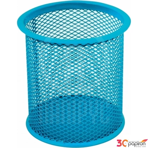 FémháLós írószertartó pohár Optima kék kerek Mérete: 85x110mm, Szín: Blue