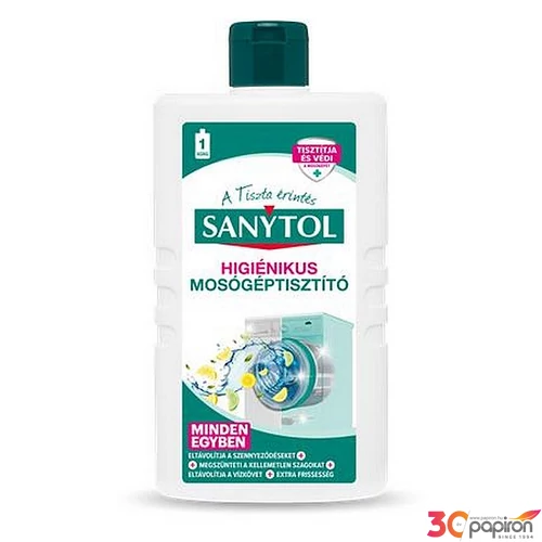 Fertőtlenítő mosógép tisztítószer 250ml SANYTOL Minden egyben