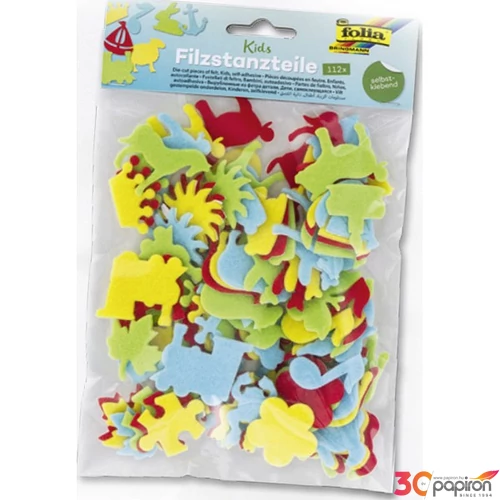 Filc anyagból figurák  Folia 4,5cm öntapadós 112db-os "gyerekek 