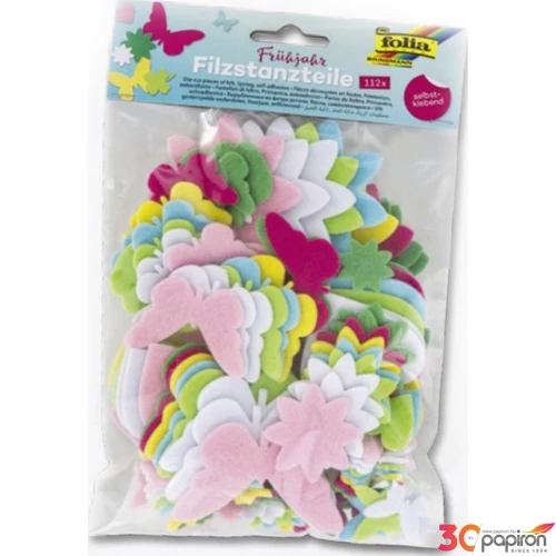 Filc anygból figurák Folia 4,5cm öntapadós 112db-os "tavasz 