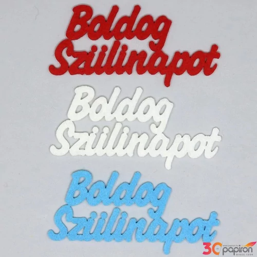 Filc felirat Boldog Szülinapot vegyes színben 3db/csomag