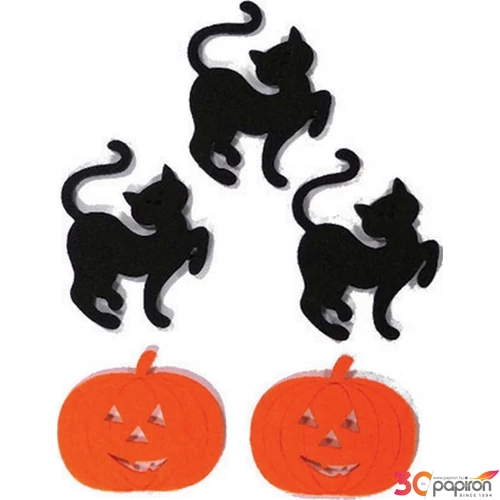 Filcfigura Halloween Tök+Fekete Macska (5dbcsomag) 304