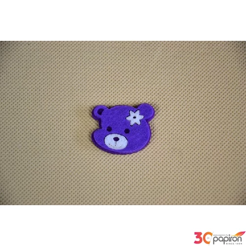 Filcfigura maci lila 3cm,5db/cs