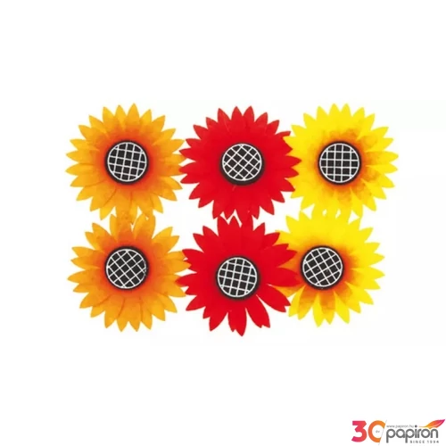 Filc napraforgó csipeszen 5 cm, 6 db 