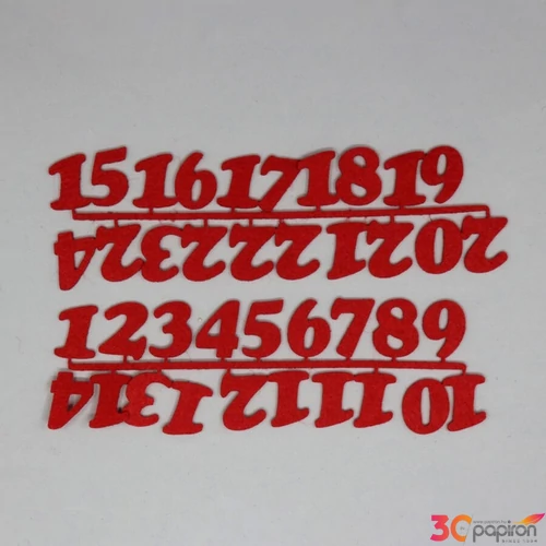 Filc számok Advent 1-24 Piros