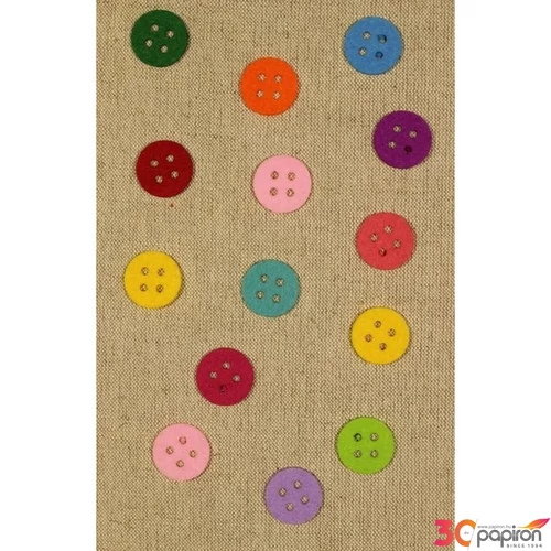 Filcfigura - Fa gomb alakú filcfigura/2,5cm / (14db/cs)
