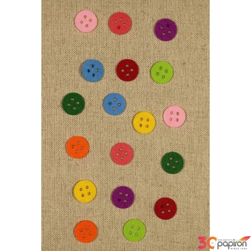 Filcfigura - Fa gomb alakú filcfigura/2cm / (18db/cs)