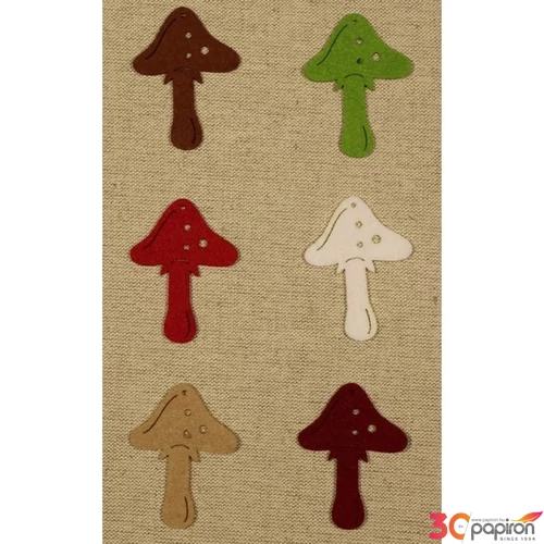 Filcfigura - Fa gomba 6db/cs, átm. kb.: 6cm