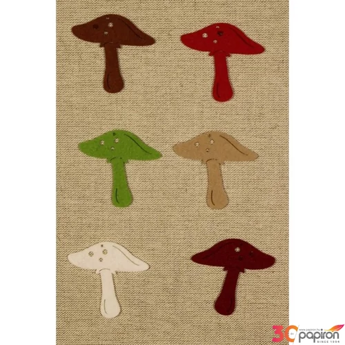 Filcfigura - Fa gomba 6db/cs, átm. kb.: 6cm