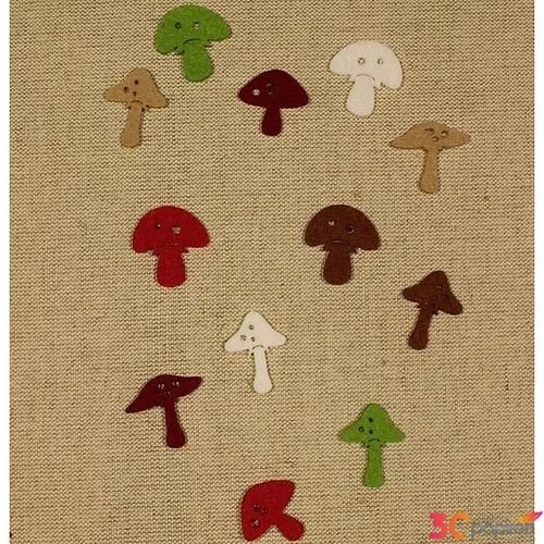 Filcfigura - Mini Fa gomba vegyes (12db/cs)