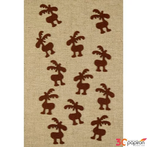Filcfigura - mini rénszarvas kb. 3cm- 12db csomag