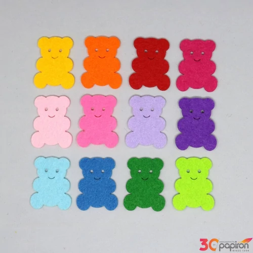 Filcfigura - maci mini 12 különböző színben
