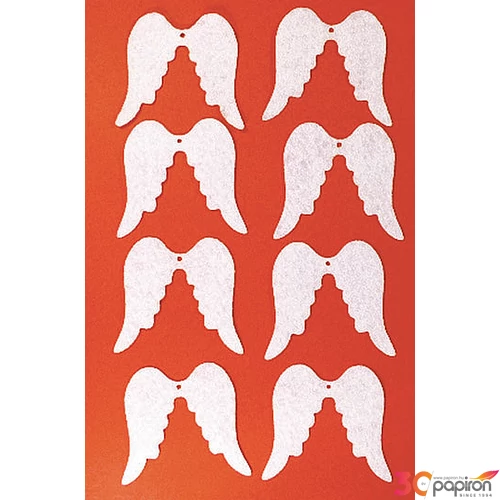 Filcfigura - angyalszárny kb. 6cm- 8db csomag Karácsony
