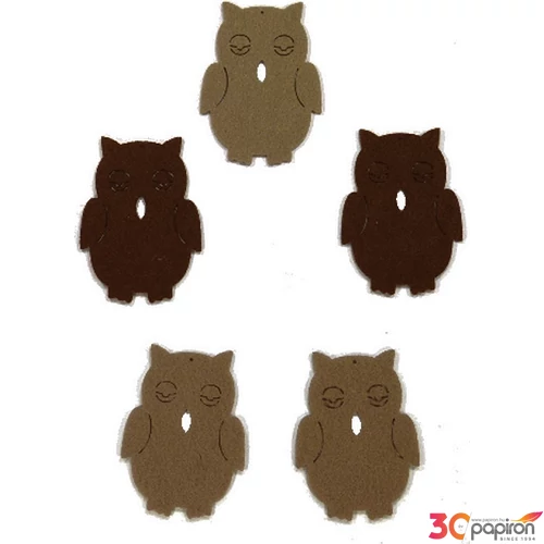 Filcfigura - bagoly kb. 6cm- 5db csomag