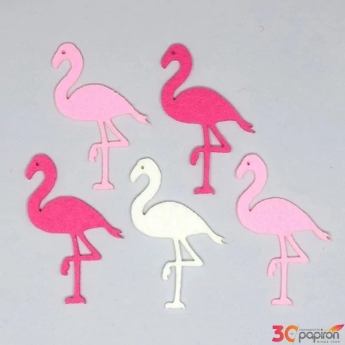 Filcfigura Flamingó vegyes színben 5db/csomag
