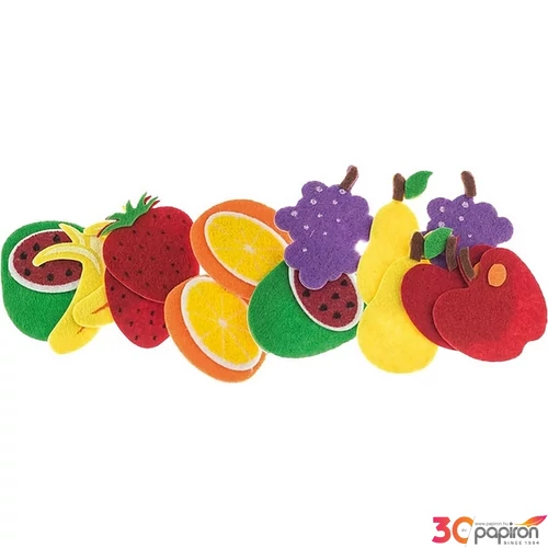 Filcfigura gyümölcsök 14db/csomag