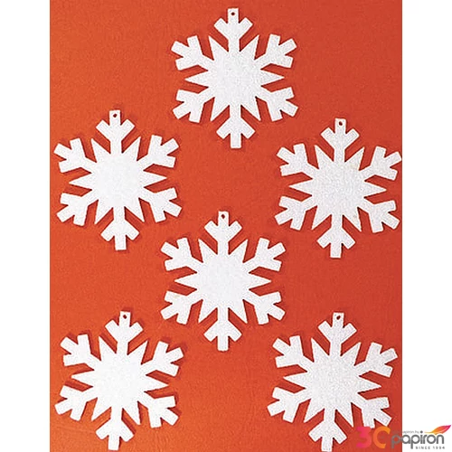 Filcfigura - hópehely kb. 6cm- 6db csomag Karácsony