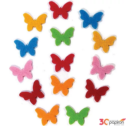Filcfigura - mini lepke kb. 3cm- 14db csomag