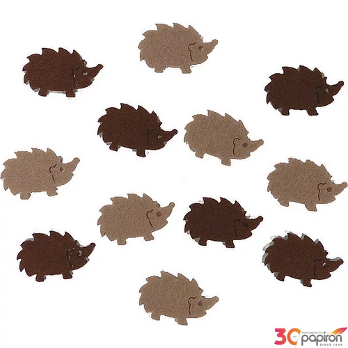 Filcfigura - mini sün kb. 3cm- 12db csomag