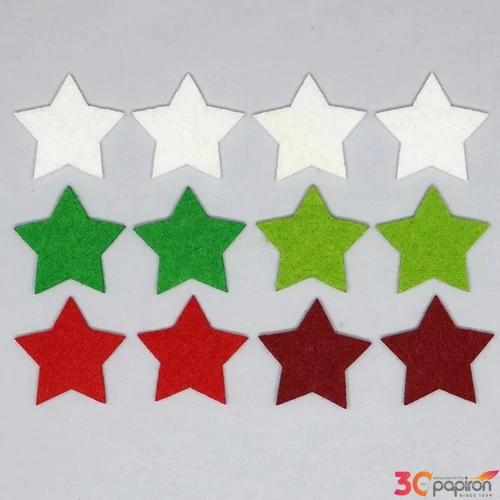 Filcfigura mini vegyes csillag 12 db/cs