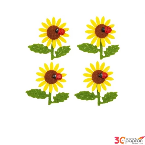 Filcfigura napraforgó 4db/csomag