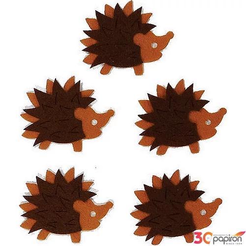 Filcfigura - süni kb. 5cm- 5db csomag őszi