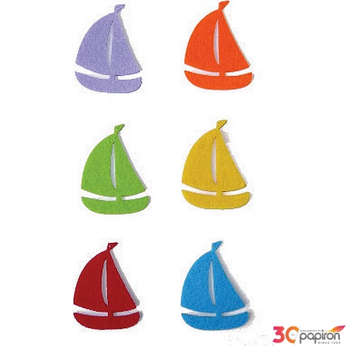 Filcfigura - vitorlás hajó kb. 6cm- 6db csomag