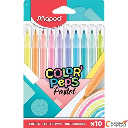 Filckészlet 10 Maped 2,8mm, kimosható, Color Peps pasztell Filctollak