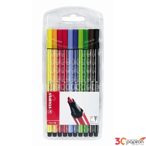 Filckészlet 10 Stabilo Pen 68 1mm-es 10színű készlet Írószerek STABILO 6810/PL