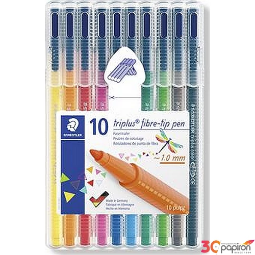Filckészlet 10 Staedtler Triplus 1mm-es 10színű készlet Írószerek STAEDTLER 323 SB10