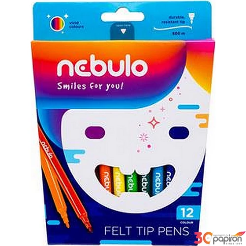Filckészlet 12 Nebulo 1mm-es 12színű készlet Írószerek NEBULO NFT-1-12