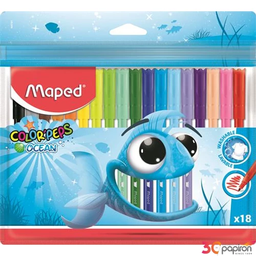 Filckészlet 18 Maped ColorPeps Ocean 2mm-es kimosható 18színű készlet Írószerek MAPED 845721