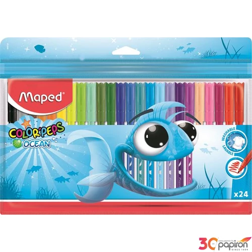 Filckészlet 24 Maped ColorPeps Ocean 2mm-es kimosható 24színű készlet Írószerek MAPED 845722