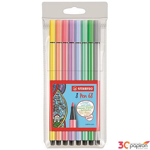 Filckészlet 6 Stabilo Pen 68 1mm-es 6db pasztell színű készlet Írószerek STABILO 68/8-01